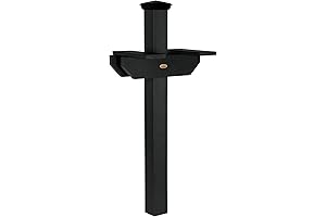Highwood Double Ended Mailbox Post Hazelton Series Black