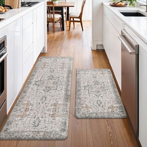 image for GENIMO Kitchen Mats for Floor 2PCs, Washable Anti Fatigue Mat for Cush