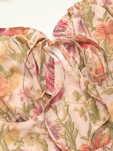 Image of CIDER Floral Dress for Women Summer Mini Sundresses Spaghetti Strap Cute Vacation Dresses Boho Casual Outfits