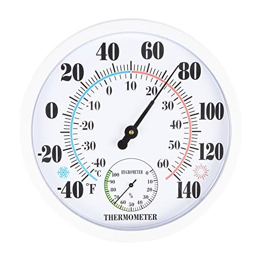 MUMTOP Indoor Outdoor Thermometer-Large Wall Thermometer - 10 inch Weather Thermometers and Hygrometer, No Battery is Required Wall-Mounted for Patio Home or Outside