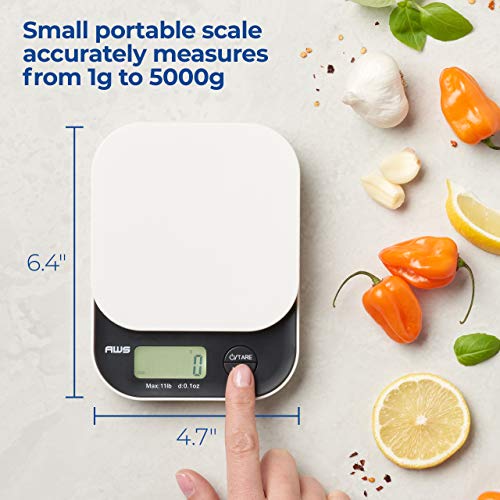 Aws - Vanilla Series Digital Kitchen Scale With Lcd Display - (White) #TOP2