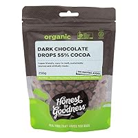 Honest to Goodness Organic Dark Chocolate Drops 55% Cocoa, 250g