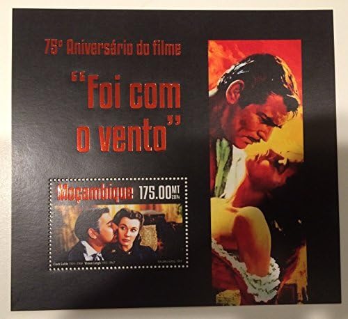Mozambique Gone with The Wind Clark Gable, Vivien Leigh Collectible Postage Stamps