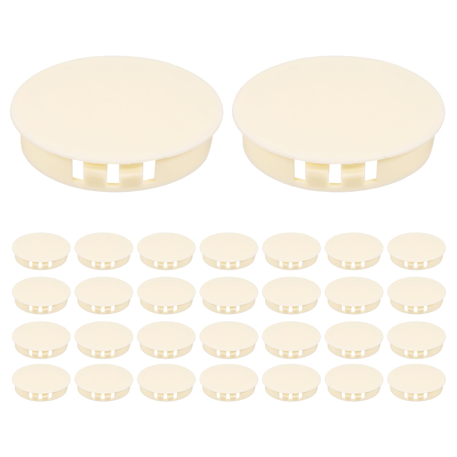 Bouchons de trou en plastique en nylon beige 5,1 cm pour masquer et verrouiller les perçages ronds