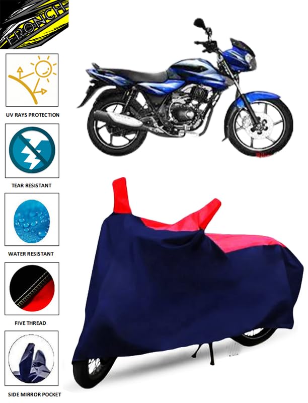 Image of FRONCH Waterproof Bike /SCOOTY Cover for Bajaj Discover 125 (Discover 125 Bike Cover /Discover 125 Bike Cover Waterproof /Bajaj Discover 125 Bike Cover)