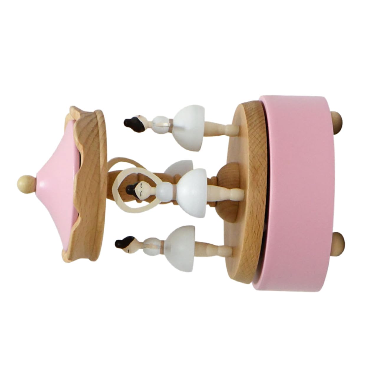 Healifty Caja de Música de Bailarina de Madera Caja Giratoria de Ballet para Niñas Decoración de Escritorio para Cumpleaños y Regalos