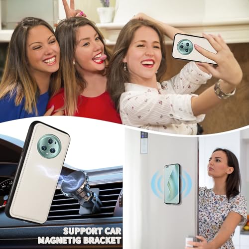 Coque Honor Magic 5 Pro étui portefeuille amovible cordon chaîne protection verre trempé
