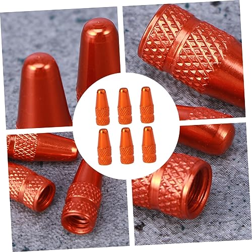 12 Und Cubiertas de Válvula Aluminio Ligero Naranja miniatura 7