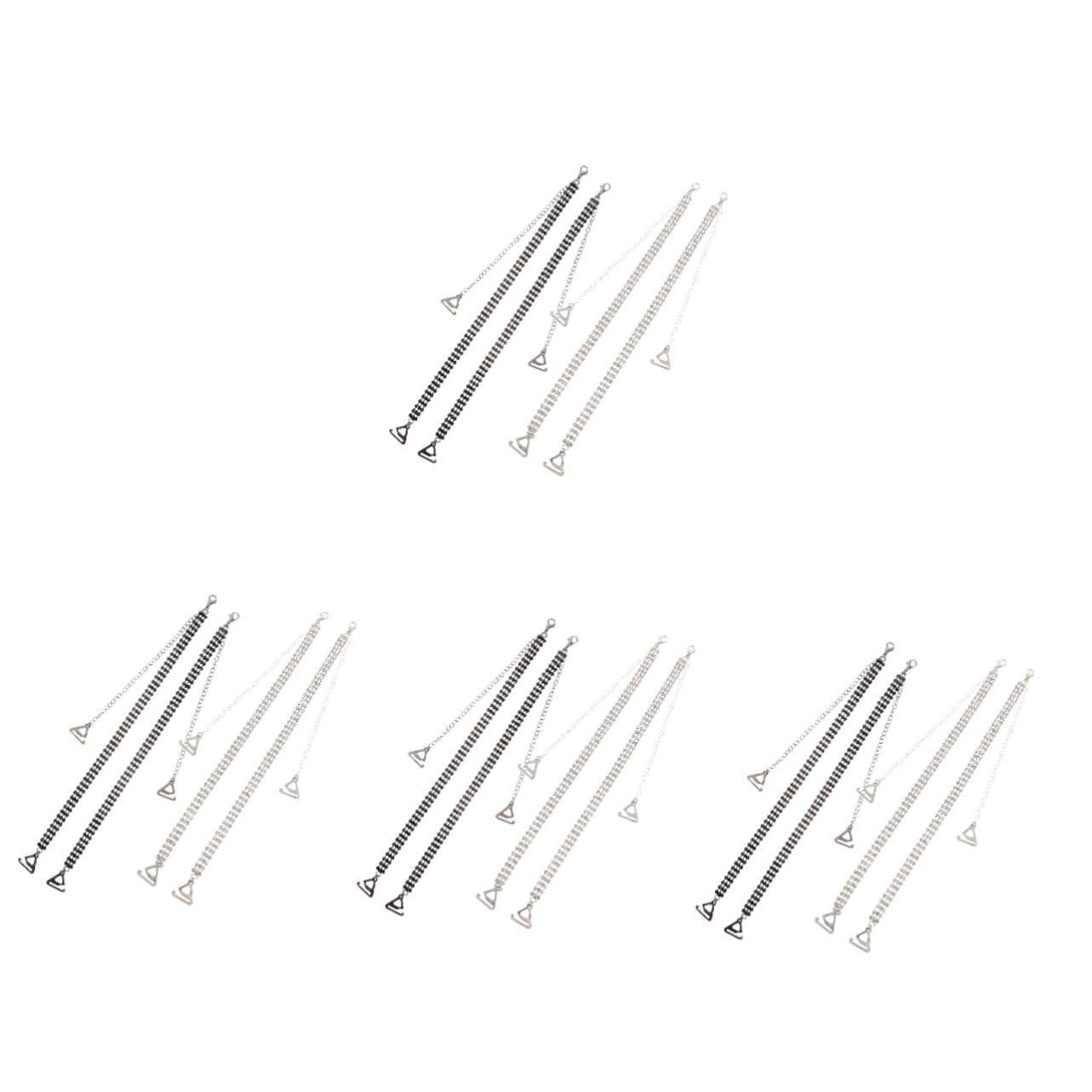 8pares Straps De Sujetador Brillantes Para Mujeres De Correas Decorativas Ajustables y Cómodas Para Vestidos De Fiesta y Eventos Especiales