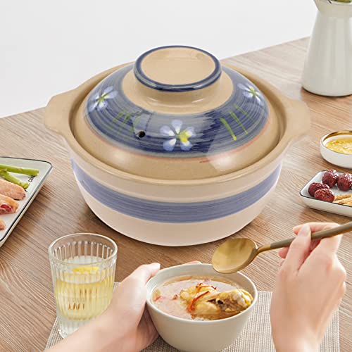 HEMOTON 1 Definir Cerâmica Stockpot Clay Cozinhar Pote Cookware Stovetop Stew Potenciômetro Potenciô