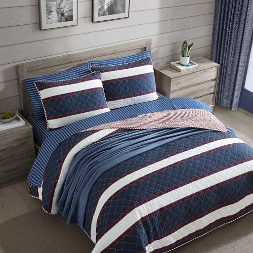 Nautica - Queen Quilt Set with Shams, Lightweight Bedding - image 3