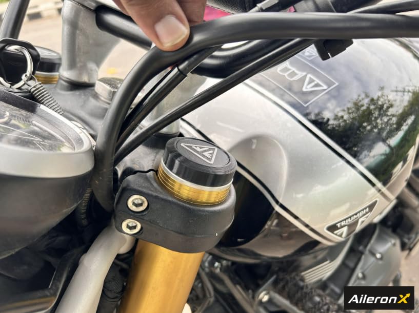 Image of Front Fork Caps for Triumph Speed 400, Scrambler 400x | Triamph
