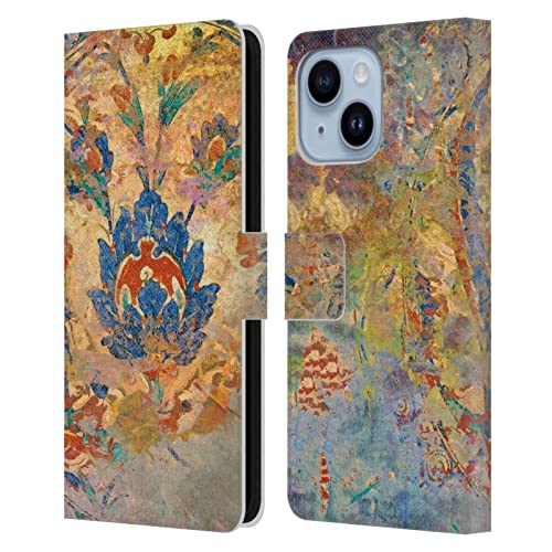 Étui iPhone 14 Plus Aimee Stewart Blue Temple en cuir avec porte-carte intégré