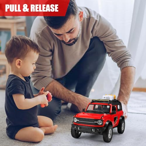 Image of Ford Bronco 1:24 Diecast Truck, Pull-Back Car Toy, Children's Gift, Red