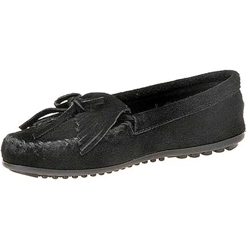 Minnetonka Women's Kilty Suede Hardsole Moccasin