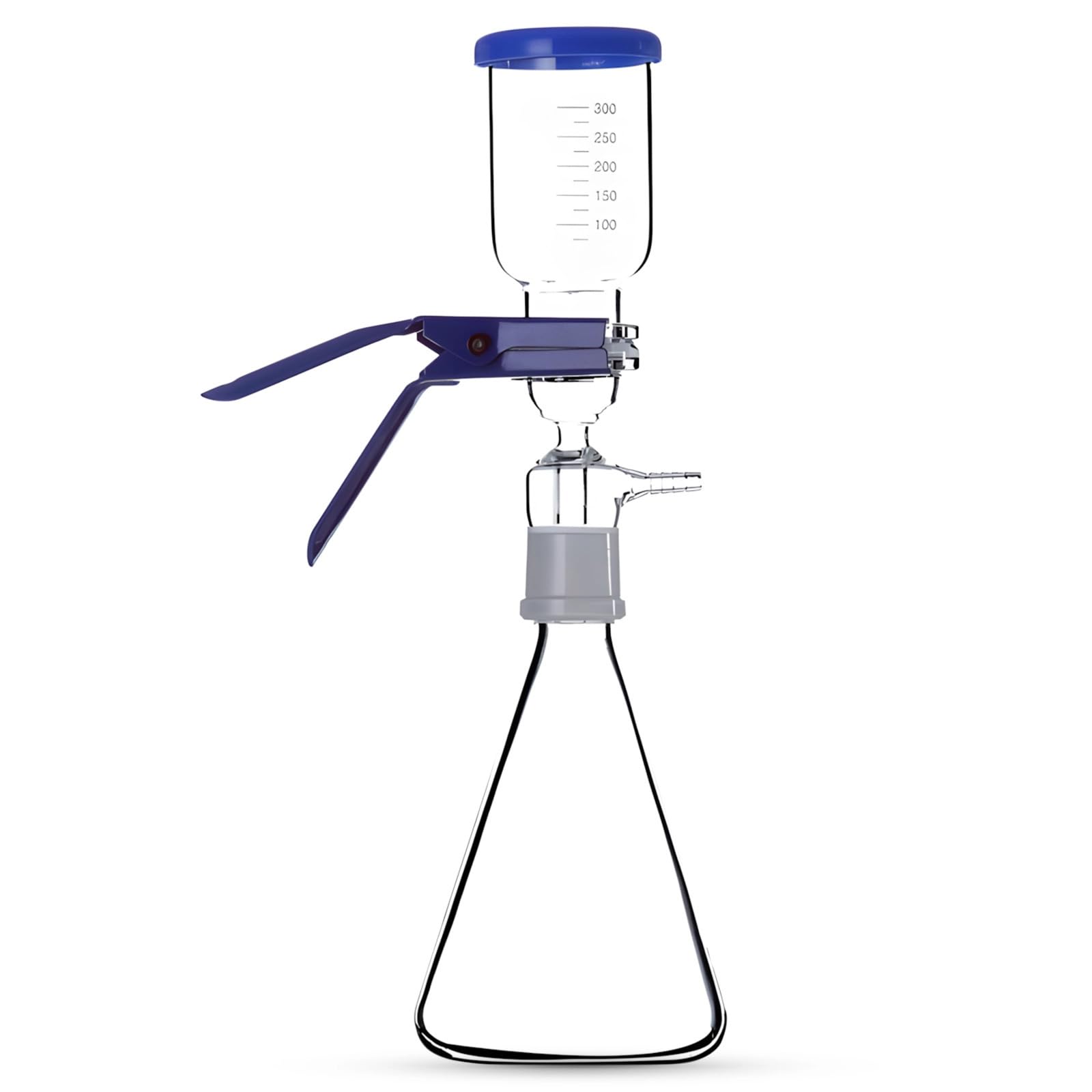 Kit di distillazione con imbuto in vetro, dispositivo di filtraggio solvente da 1000 ml, pompa di filtrazione a vuoto Buchner con coperchio antipolvere