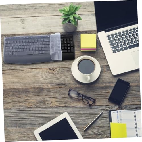 Funda para teclado de silicona lavable que soluciona los derrames y suciedad en el trabajo 4