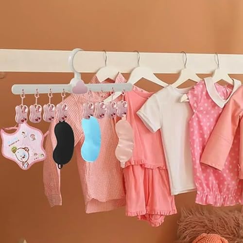 LAKYMIE 2 Stück Sockentrockner Wäscheständer 8 Clips Wäscheständer Sockenbügel Aufhänger Sockenhalter Mini Wäschespinne Camping aus Kunststoff