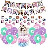 BTS Birthday Party Supplies Bangtan Boys BTS Party Decorations BTS Banner, Balloons, Cake Toppers,...