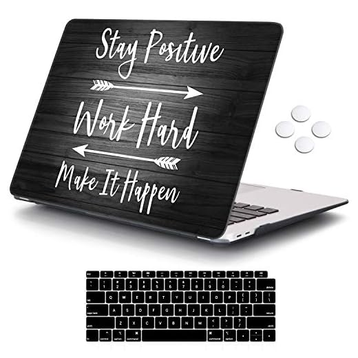 iCasso Compatible with MacBook Air 13 Inch Case 2020 2019 2018 Release A2337/A2179/A1932 with Retina Display Touch ID, Protective Hard Shell Case and Keyboard Cover for MacBook Air 13 - Stay Positive