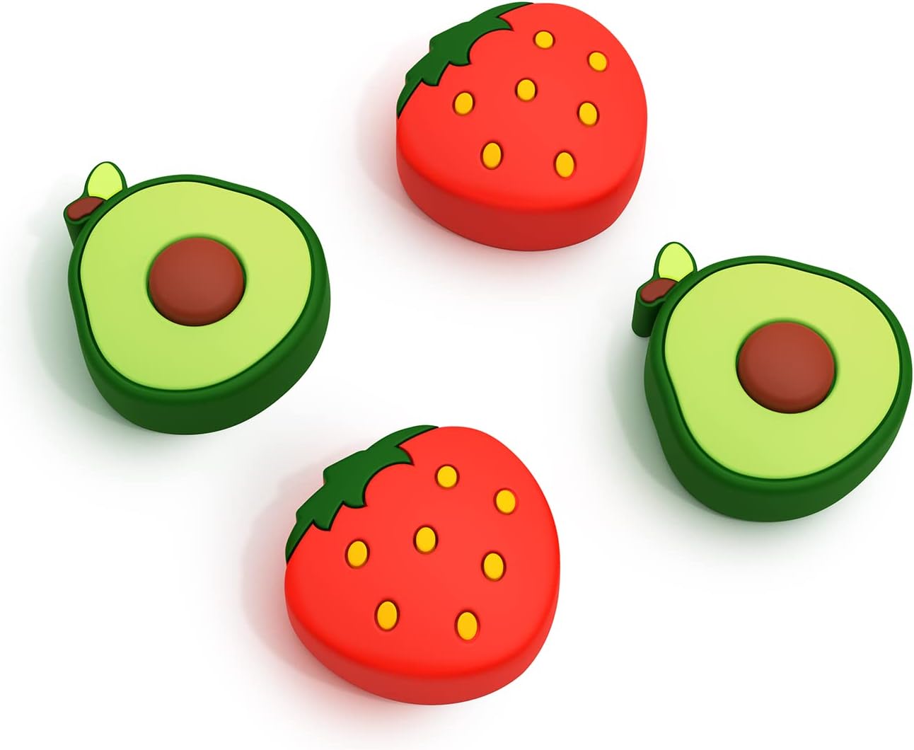 JINGDUThumb Grip Caps Compatible with Switch Joy-Con, Cute Silicone Joystick Cap Covers Accessories Compatible with Switch/OLED/Lite Joycon, 4PCS Fruits