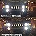 Alla Lighting Extreme Super Bright H16 H8 H11 LED Bulbs, 6000K Xenon White Fog Lights/DRL(Daytime Running Lights) High Power 80W 12V Replacement