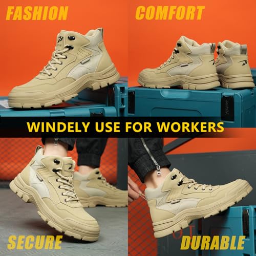 Image of Steel Toe Shoes Puncture Resistant Safety Work Boots for Men.