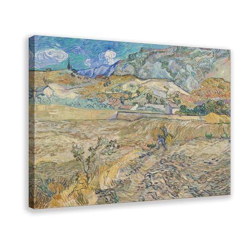 Paysage à Saint-Rémy Van Gogh affiche déco rétro grand format pour bar et café chic