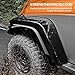 Front & Rear Fender Liner Fender Trim Extension Protector Compatible with 2007-2018 Jeep Wrangler JK JKU