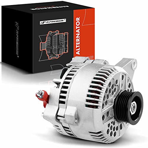 A-Premium Alternator Compatible with Ford F Series Truck 99-04, Mustang 96-98, Expedition, E-Series & Lincoln Town Car 96-97 & Mercury Grand Marquis 95-97, 4.6L 5.4L 6.8L, 130A12V CW 6-Groove Pulley