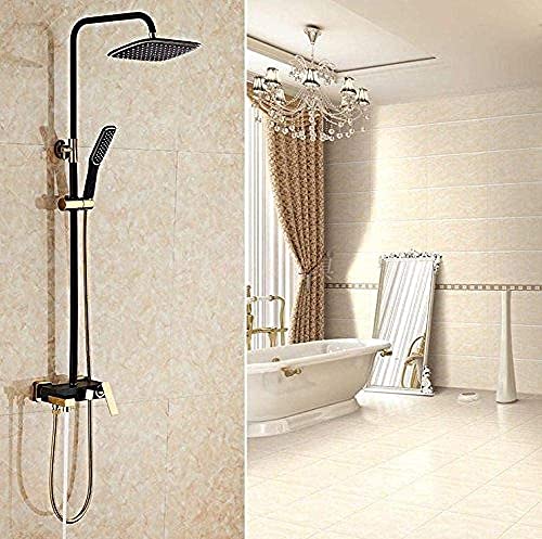 Mitigeur de douche rotatif haut bas en cuivre massif avec jets massage et pluie