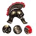 TOGEVAL Samurai Hat Men Roman Costume Men Helmet Adults Roman Costume Soldier Helmet Soldier Viking Golden