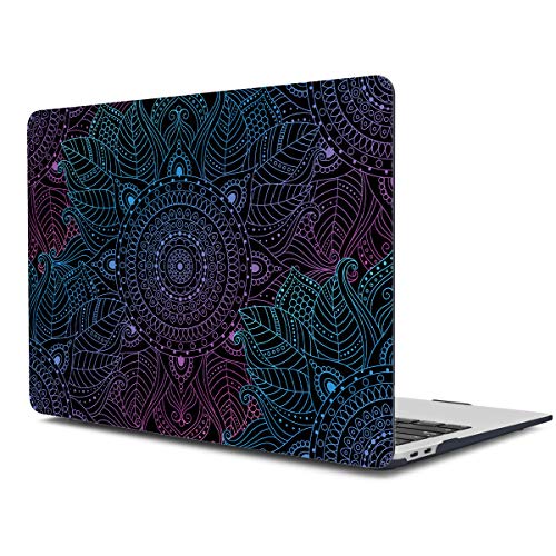 Dongke For New Macbook Air 13 Inch Case 2021 2020 2019 2018 Release A2337 M1 A2179 A1932, Frosted Matte Hard Shell Cover For Macbook Air 13" With Retina Display & Touch Id - Gradient Mandala #TOP4