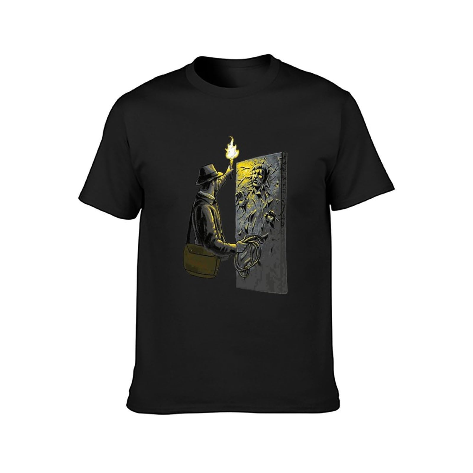 Indiana Jones Han Solo Carbonite Unisex T-Shirt Printed Tee Graphic Top Men Black Shirt M