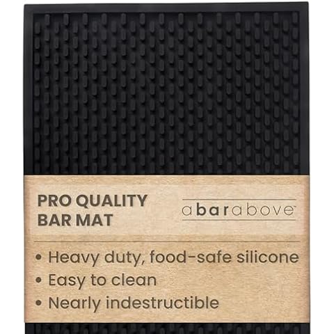 Premium A Bar Above Heavy Duty Bar Mat – Food-Safe Silicone Mat – Bar Mats for Bartending & Coffee - Commercial Strength Bartender Accessories Dish Drying Mat for Kitchen Counter - Barista Accessories Cover
