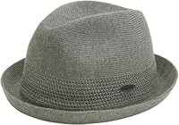 CHILLOUTS Yala Hat, grau, S-M - Pork Pie Trilby Mix Hut Herren, Unisex Sommerhut, Hochwertiger Trilby Leicht, Stilvoller Pork Pie Herren Verstellbar, Hut Männer Elegant