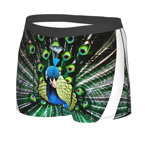 Fresh Peacock Print Men'S Boxer Briefs Soft Breathable Comfortable Stylish Underwear For Men Mens Underwear2