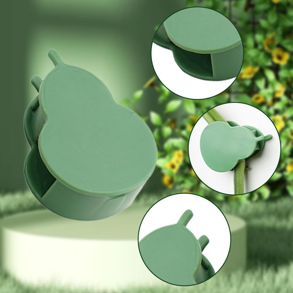 100/150/300 Stück Kletterwandbefestigungs-Clips, Pflanzenstütz-Clips, gesicherte Kunststoff-Pflanzenclips, wiederverwendbare Gartenreben-Befestigungsclips für Kletterpflanzen, Innen- und Außenbereich,