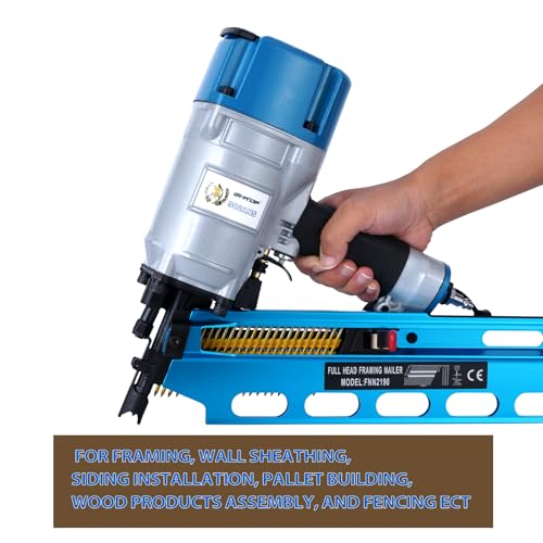 Image of Guatemala Style 9021NS Framing Nailer 21 Degree 3-1 /2 inch with Depth Adjustment Professional Air Nail Gun