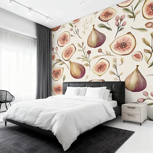 Papier peint panoramique fruit et figue botanique 350x256 cm