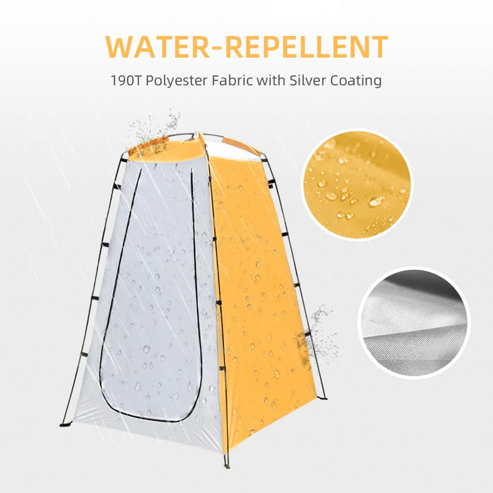 Alomejor Tente de Douche de Camping Portable, Poche de Fenêtre Privée, Tente D'installation Facile pour de Douche de Randonnée sur la Plage