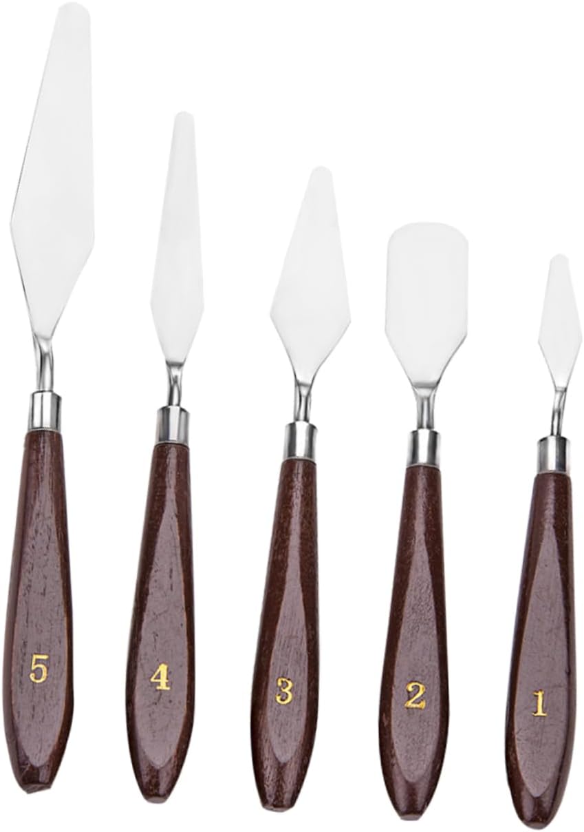 LIFKOME 5pcs Painting Cutters Oil Painting Scrapers Paint Tray Scrapers Supplies
