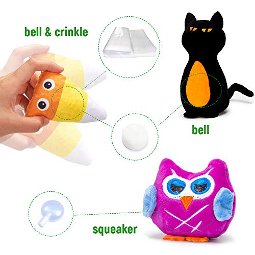 My First Halloween Pumpkin Toys,teytoy Nontoxic Fabric Cloth Activity Crinkle Halloween Playset Halloween Baby Toys Gift, Halloween Party Decoration for Infants Boys and Girls(New Version)