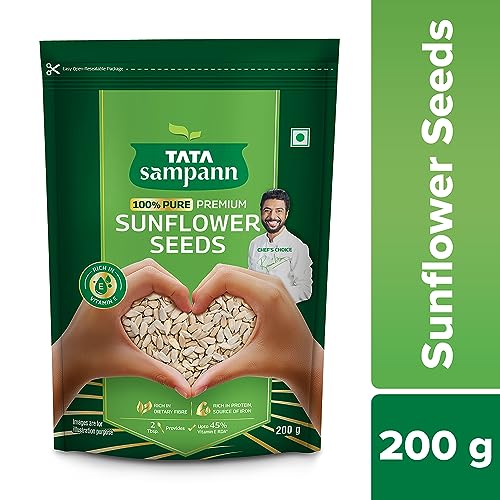 Image of Tata Sampann Pure Sunflower Seeds, 200g, Rich in Dietary Fibre & Protein, Source of Iron (Pack of 3)