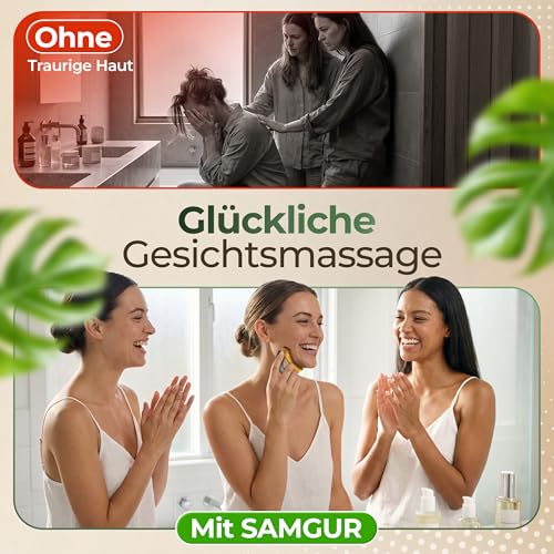 2 Stück hochwertige lymphatische Gesichtsbürste Lymphdrainage Bürste Gesicht Lymphbürste für Gesichtsmassage Massagebürste Alpenfaser Face Brush Massager Trockenbürste mit Naturborsten