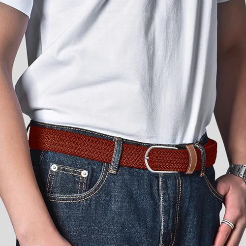 Multicolored Woven Stretch Belt for Men and Women, Braided Elastic Golf Belts Jeans Casual Pants Sport Belt2