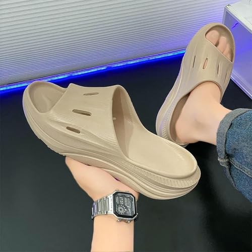 Home Slippers Mens Concise Slippers Fashion Waterproof Shoe Summer Male Anti-Slip Slides Outdoor Light Soft Beach Sandals4