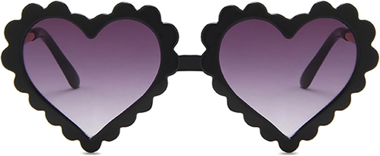 UTTPLL Kids Girl Heart Shaped Sunglasses Halloween Christmas Party Glasses for Photography Outdoor Beach UV 400 Protection image 2