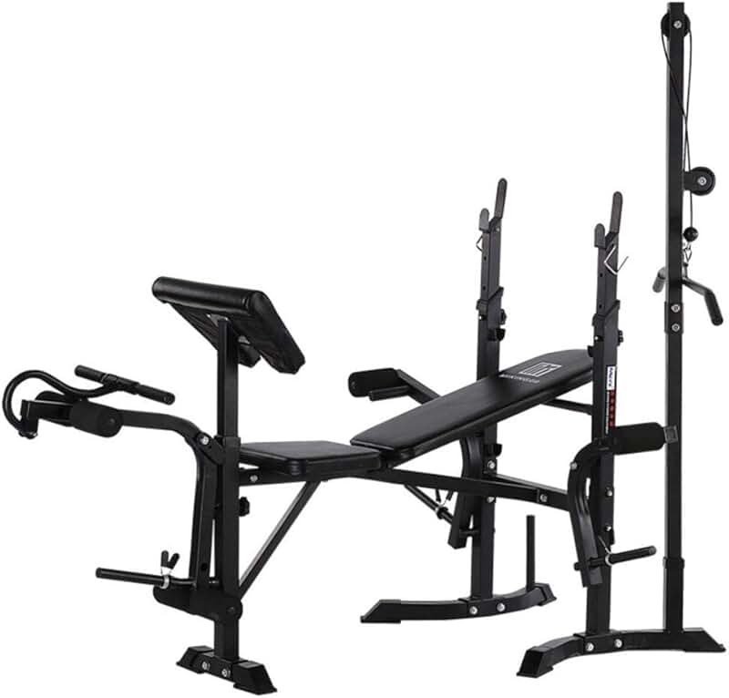 weight bench with lat pulldown