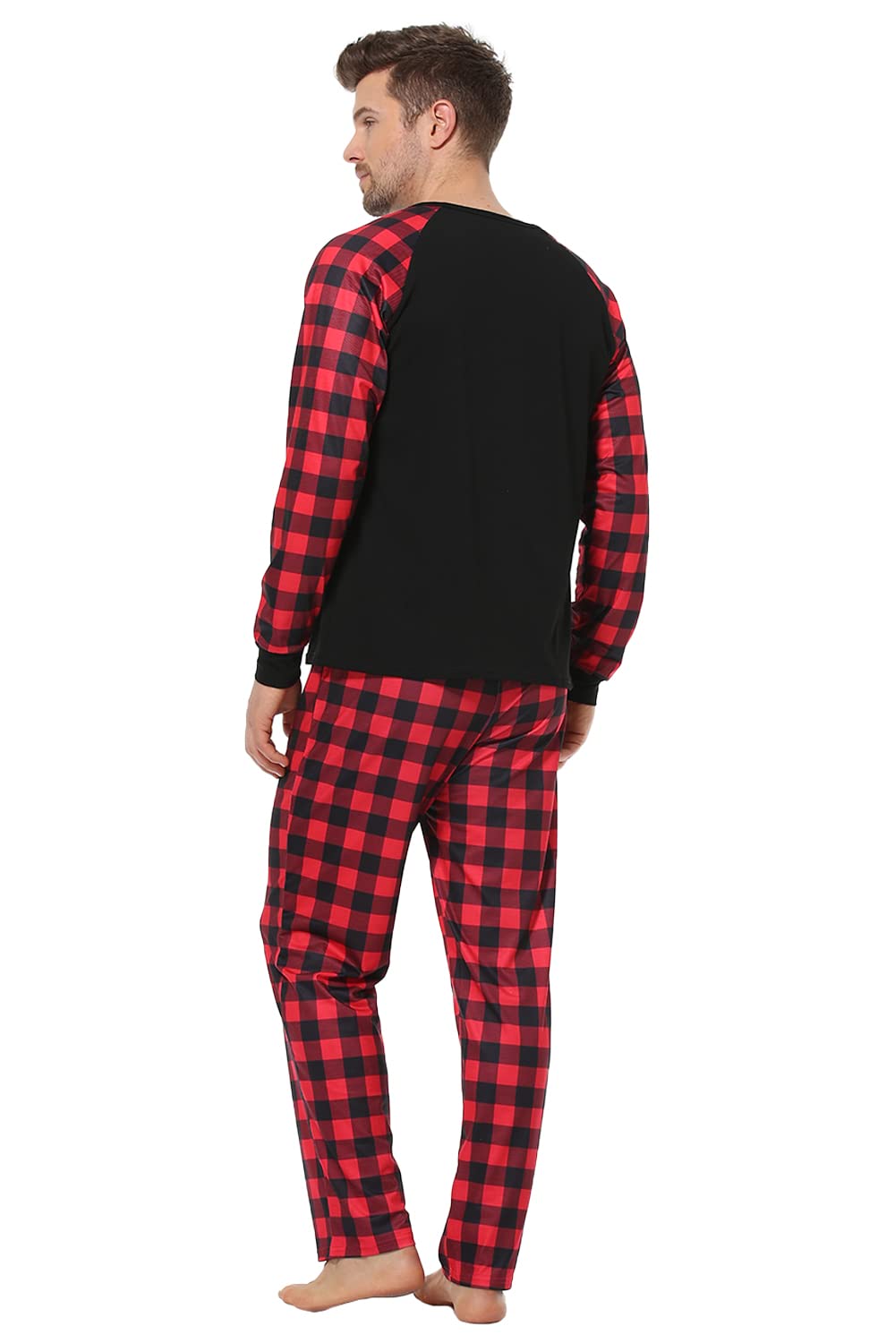 MyFav Family Matching Christmas Pyjamas Set Xmas Pjs Sleepwear Long Sleeve Nightwear for Womens Mens Girls Boys Kids